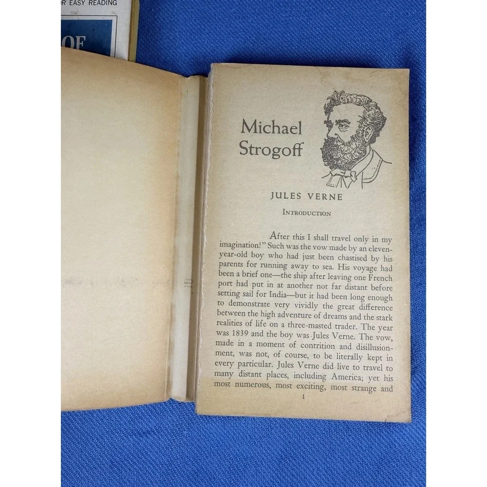 Lot of 2 Jules Verne Sci-Fi Books Master of the World & Michael Strogoff